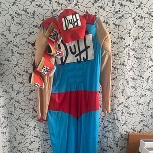 The simpsons duff man costume